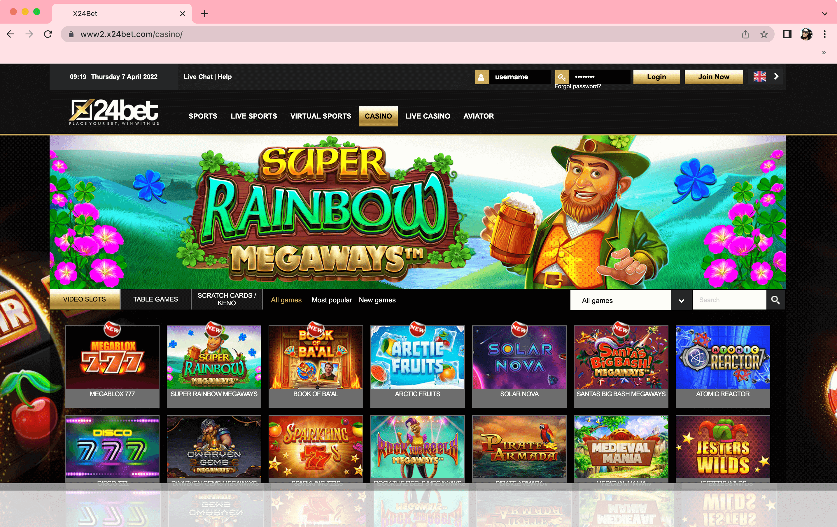 iGaming on betting platform